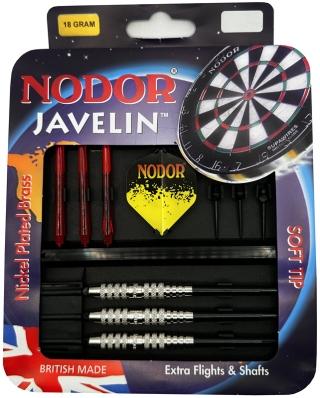   (, ),  Nodor Javelin Nickel Brass softip 18gr